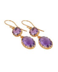 Amethyst Cushion Gemstone 925 Sterling Silver Earring| Jewels Artisan