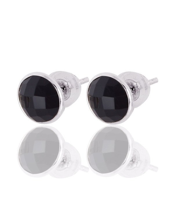 Black Onyx Gemstone 925 Sterling Silver Stud Earring| Jewels Artisan