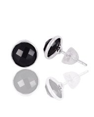 Black Onyx Gemstone 925 Sterling Silver Stud Earring| Jewels Artisan