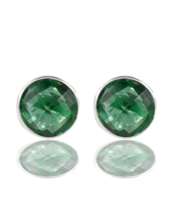 Light Green Stone 925 Sterling Silver Stud Earring| Jewels Artisan