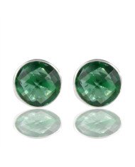 Light Green Stone 925 Sterling Silver Stud Earring| Jewels Artisan