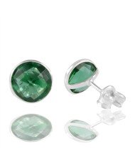 Light Green Stone 925 Sterling Silver Stud Earring| Jewels Artisan