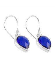 Blue Gemstone with Solid Sterling Silver Dangling Drop Earring | Jewels Artisan