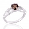 Smoky Quartz Ring 925 Sterling Silver Smoky Quartz Ring