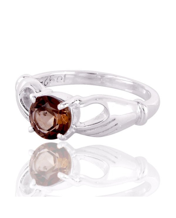 Smoky Quartz Ring 925 Sterling Silver Smoky Quartz Ring