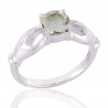 Persiolite Ring Solid Sterling Silver Green Amethyst Ring