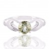 Persiolite Ring Solid Sterling Silver Green Amethyst Ring