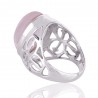 Rose Quartz Natural Gemstone 925 silver Ring
