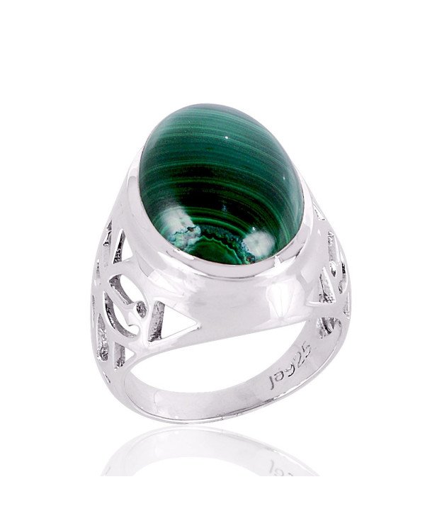 Malachite Gemstone 925 Sterling Silver Ring