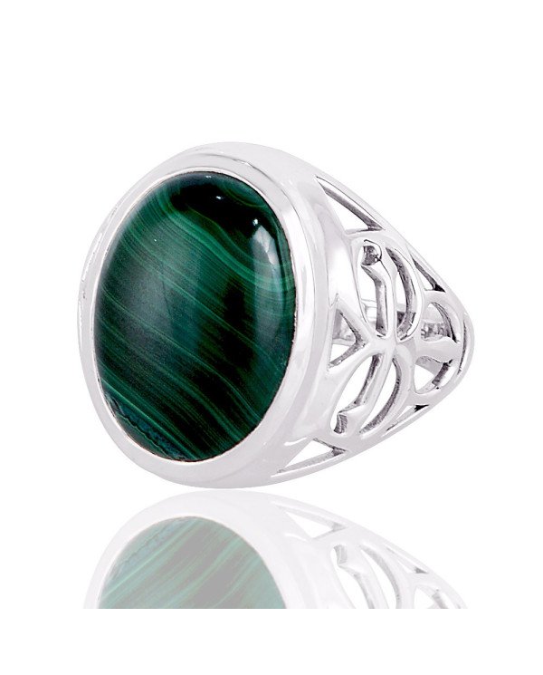 Malachite Gemstone 925 Sterling Silver Ring