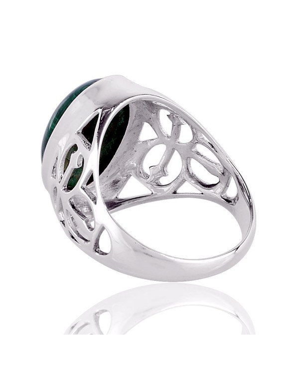Malachite Gemstone 925 Sterling Silver Ring