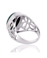 Malachite Gemstone 925 Sterling Silver Ring
