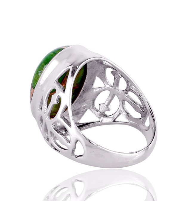 Green Copper tourquoise 925 strling silver ring