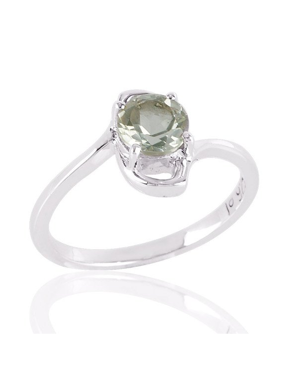 Natural Persiolite and 925 Sterling Silver solitaire engagement Ring