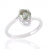 Natural Persiolite and 925 Sterling Silver solitaire engagement Ring