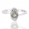 Natural Persiolite and 925 Sterling Silver solitaire engagement Ring