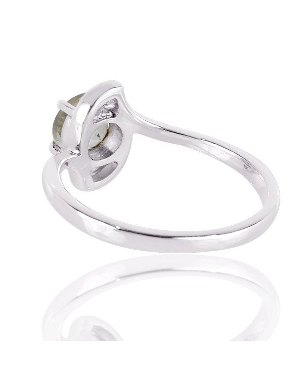 Natural Persiolite and 925 Sterling Silver solitaire engagement Ring