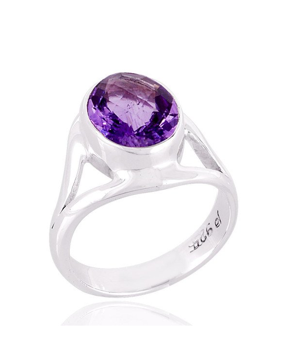 Amethyst Ring 925 Sterling Silver Amethyst Gemstone Ring