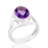 Amethyst Ring 925 Sterling Silver Amethyst Gemstone Ring