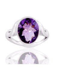 Amethyst Ring 925 Sterling Silver Amethyst Gemstone Ring