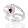 Natural Garnet Gemstone 925 Sterling Silver Ring