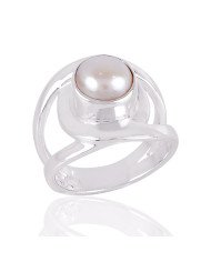 Fresh Water Pearl 925 Sterling Silver Ring