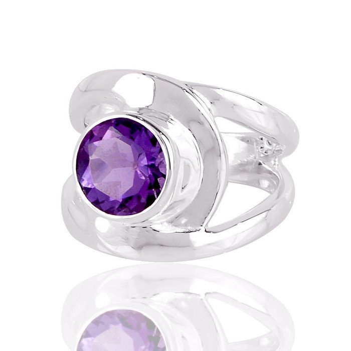 Amethyst Ring 925 Sterling Silver Ring Purple Amethyst Handmade Ring