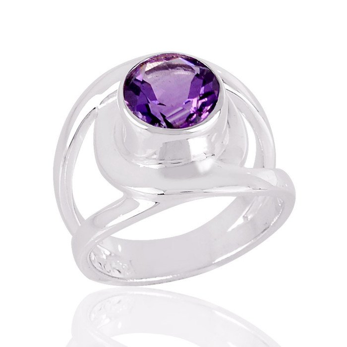 Amethyst Ring 925 Sterling Silver Ring Purple Amethyst Handmade Ring