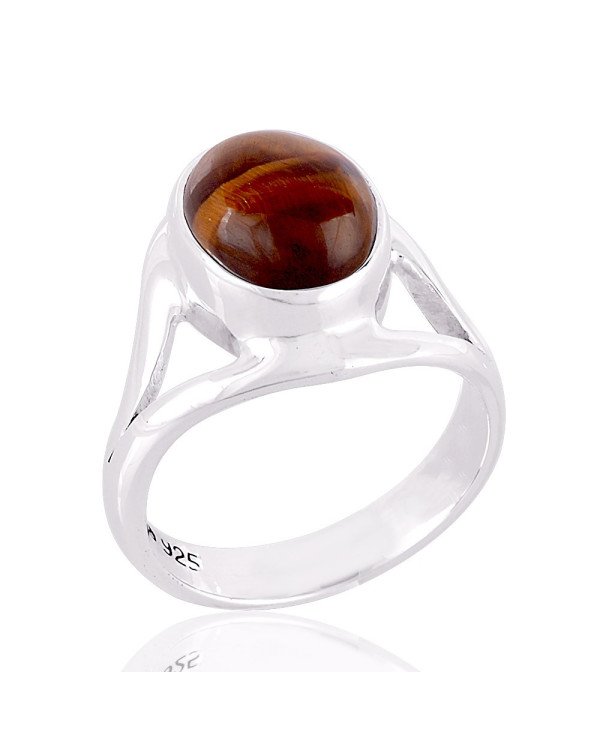 Tiger's Eye Gemstone 925 Sterling Silver Ring