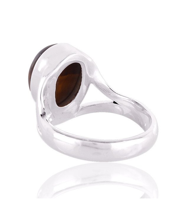 Tiger's Eye Gemstone 925 Sterling Silver Ring