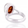 925 Sterling Silver and Amber Gemstone Ring