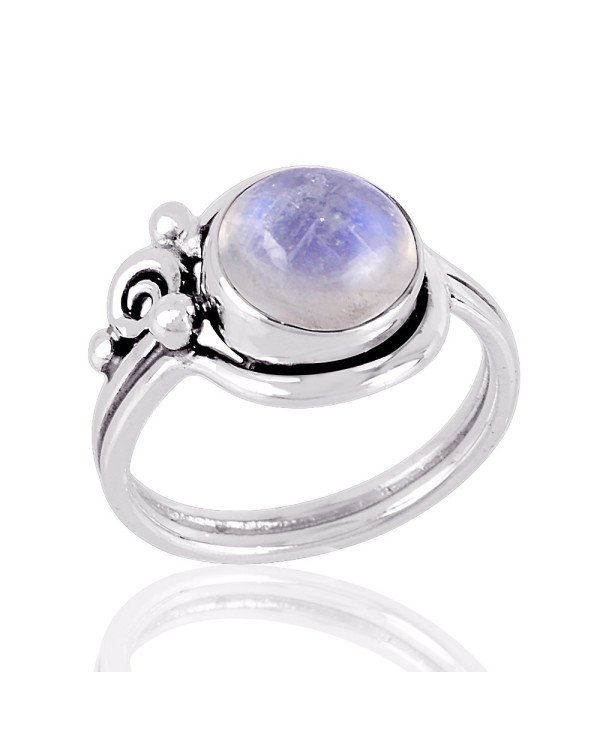 Rainbow Moonstone Sterling Silver Ring