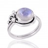 Rainbow Moonstone Sterling Silver Ring