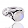 Rainbow Moonstone Sterling Silver Ring