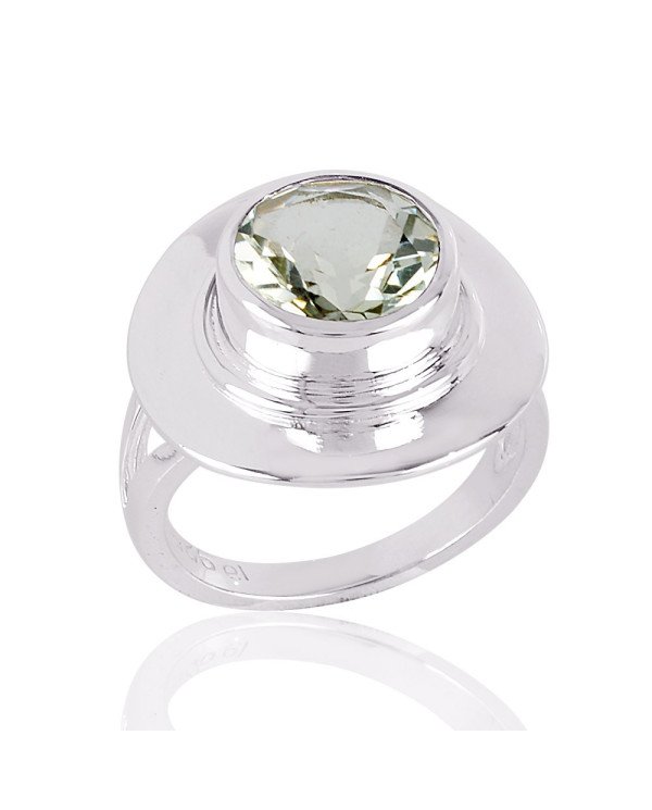 Green Amethyst 925 Sterling Silver Ring