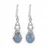 Aquamarine Natural Gemstone Solid Sterling Silver Earring