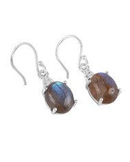 Labradorite Gemstone Handmade Solid Silver Earrings