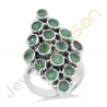 Natural Emerald Gemstone Solid Sterling Silver Ring