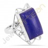 Natural Lapi Lazuli Solid Sterling Silver Handmade Ring