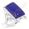 Natural Lapi Lazuli Solid Sterling Silver Handmade Ring