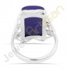 Natural Lapi Lazuli Solid Sterling Silver Handmade Ring