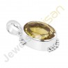 Natural Citrine faceted Gemstone Sterling Silver Handmade Pendants