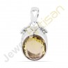 Natural Citrine faceted Gemstone Sterling Silver Handmade Pendants