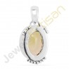 Natural Citrine faceted Gemstone Sterling Silver Handmade Pendants
