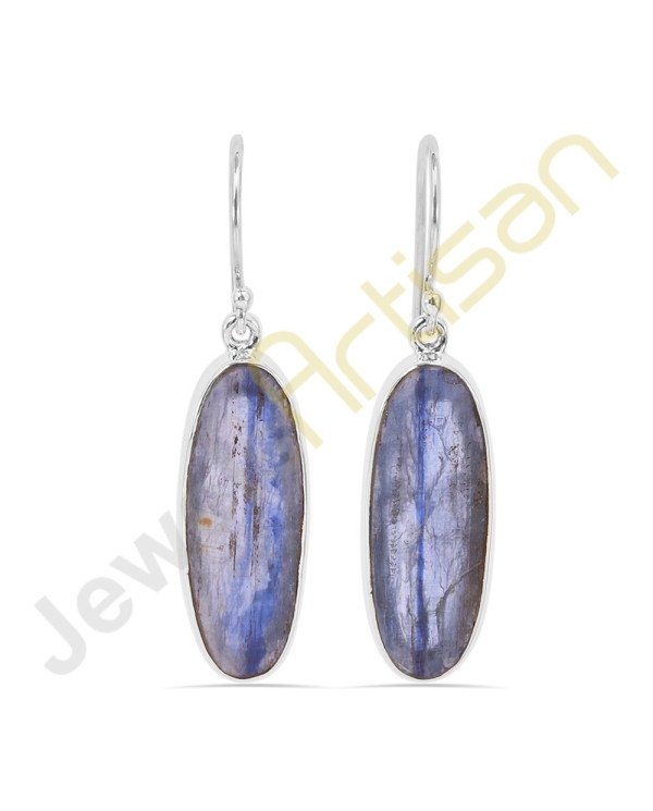 Natural Kyanite Gemstone Handmade Sterling Silver Earrings