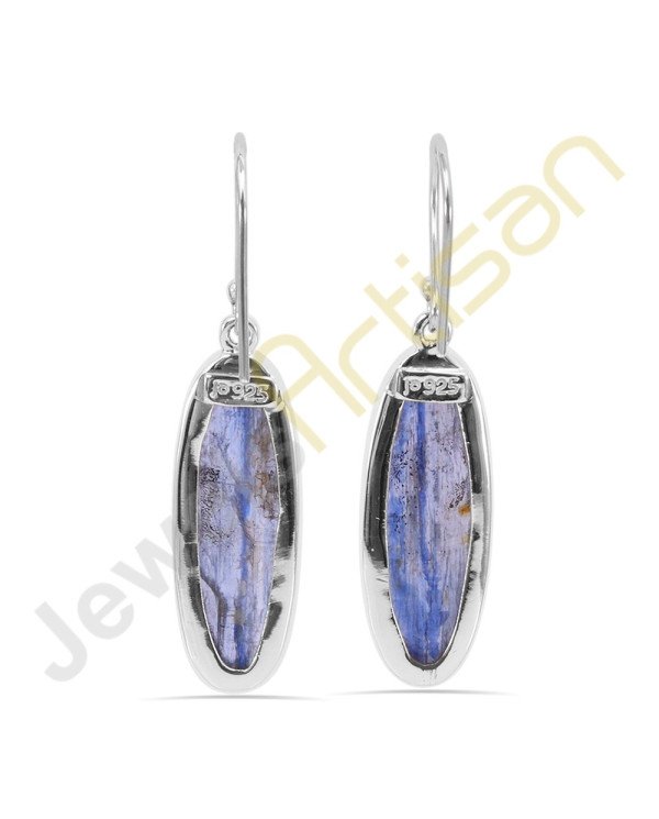 Natural Kyanite Gemstone Handmade Sterling Silver Earrings