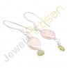 Fresh Water Pearl and Peridot Gemstone Handmade sterling silver Earrings