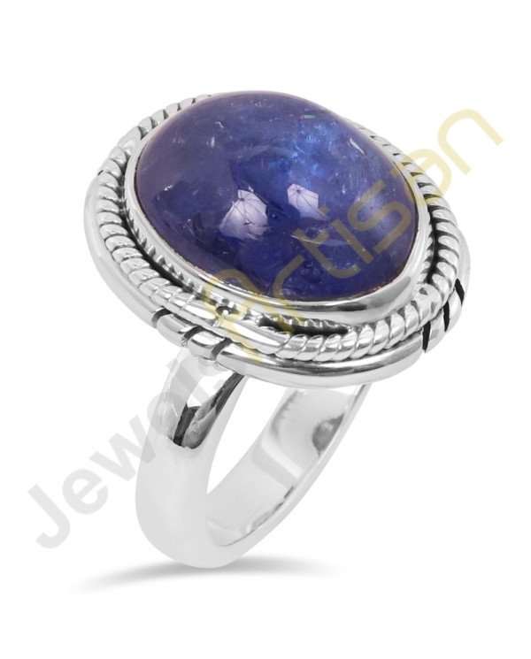 Tanzanite sterling silver ring 