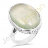 Prehnite sterling silver ring 