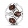 Smoky Quartz Gemstone 925 Sterling Silver Ring